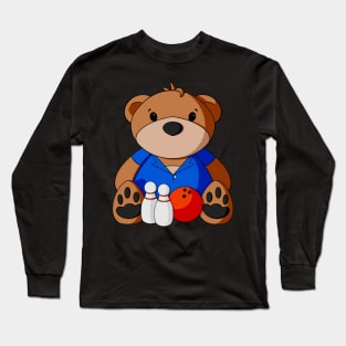 Bowler Teddy Bear Long Sleeve T-Shirt